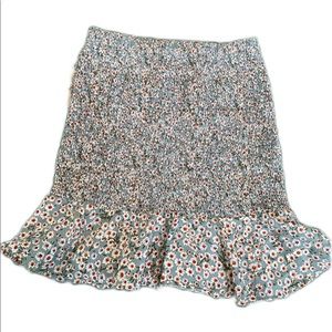 Bodycon Ruched Flower Skirt